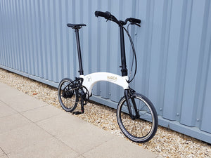 Custom white electric bike