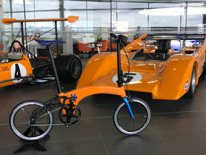 Bespoke orange electric bike