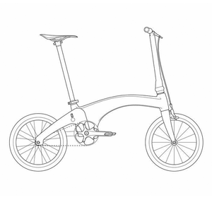 Drawing of Hummingbird bike side on