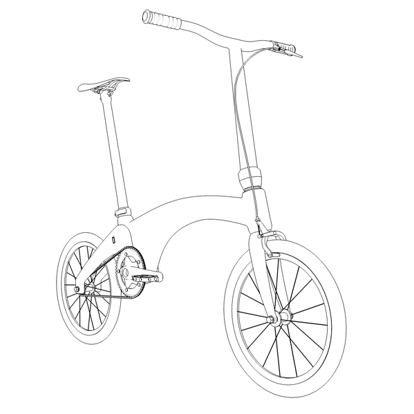 Hummingbird electric bike sketch